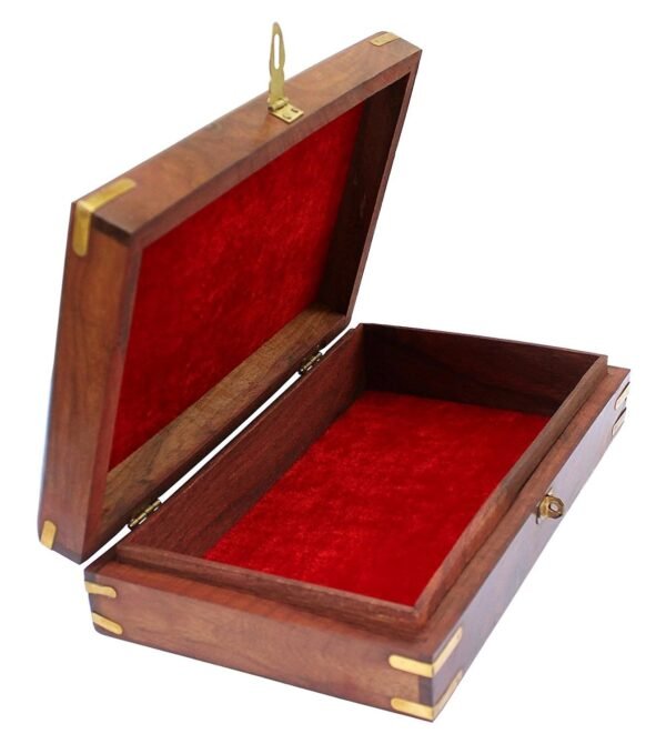 Handmade Wooden Jewlery Box for Women Jewel Organizer Hand Carved Gift Items - 12 Inches