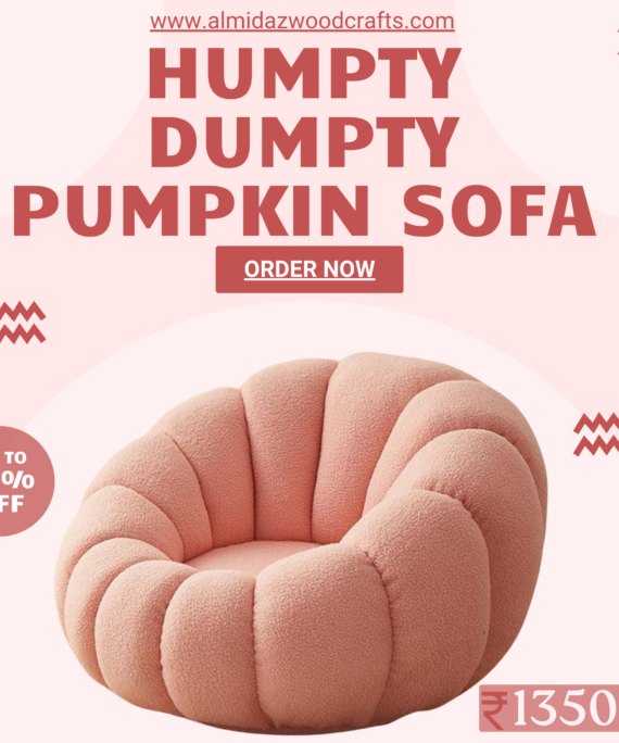Modern Curved Pumpkin Sofa, Plush Boucle Fabric Contemporary Cozy Sofa for Living Room, Bedroom, Hallways (Baby Pink, 1 Seater)