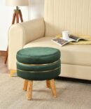 1 Pc Ottoman Pouffe Stool for Living Room Sitting, Green.