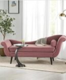 2-Seater Rosewood Settee Sofa Diwan Chase Lounge (Baby Pink)