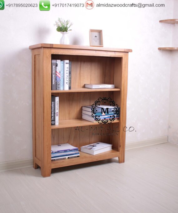 Al Midaz Solid Wood Bookshelf Vintage Style.