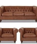 Al Midaz Classified And Comfortable Leather Coco Shade 5 Seater Premium Sofa Set.