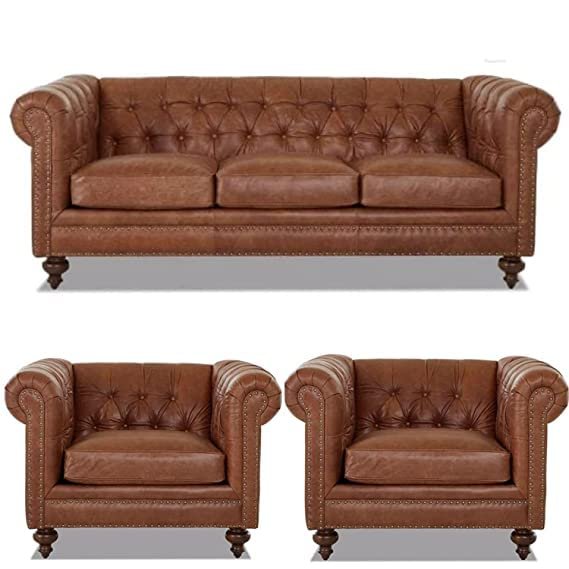 Al Midaz Classified And Comfortable Leather Coco Shade 5 Seater Premium Sofa Set.